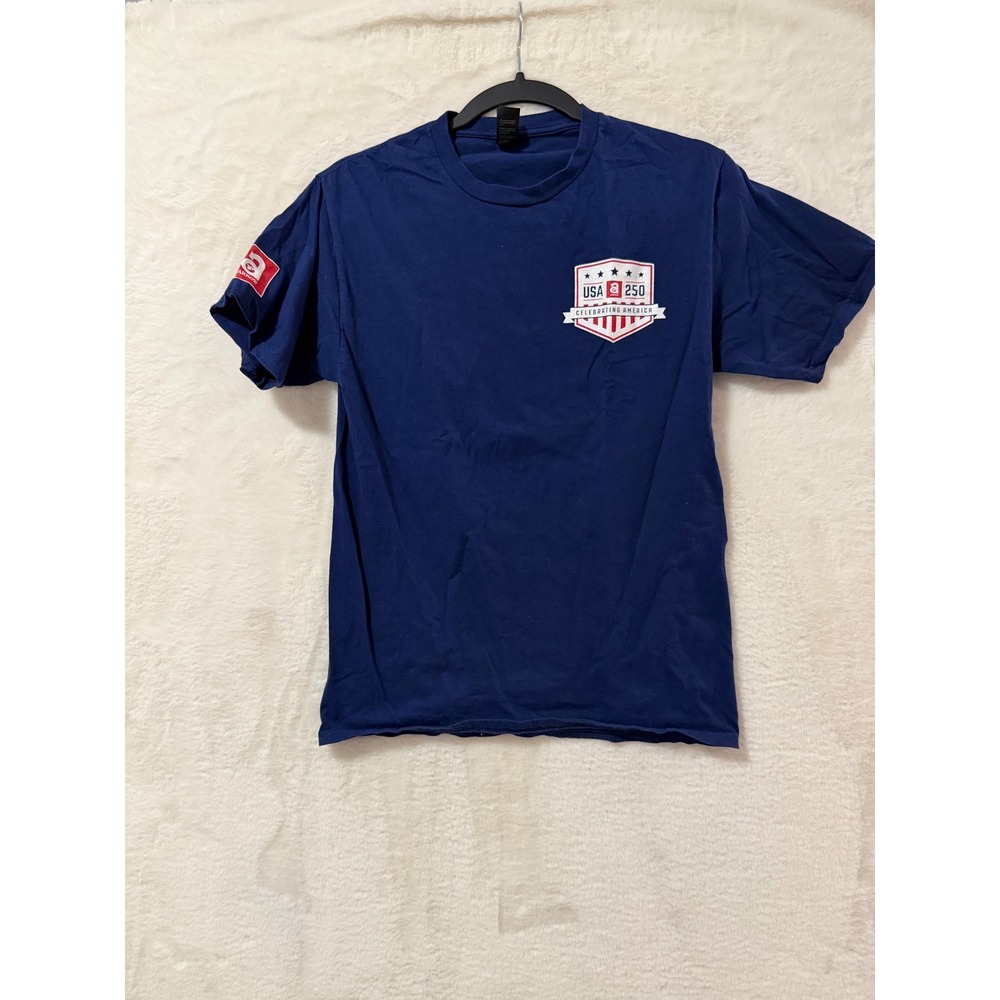 Port & Co Betty Boop USA Graphic T-Shirt Small Navy Blue Celebrating America Tee